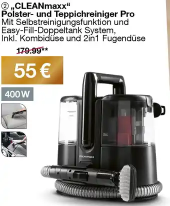 CLEANmaxx Polster und Teppichreiniger Pro