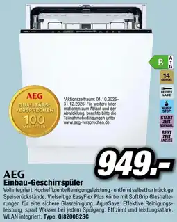 Red Zac AEG Einbau Geschirrspüler Angebot