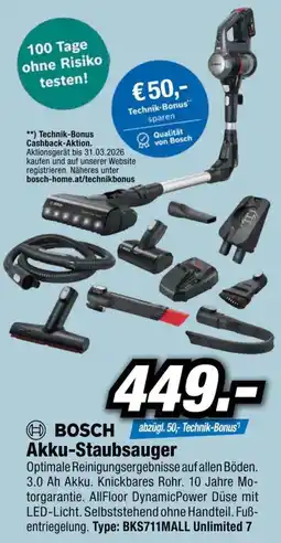 Red Zac Bosch akku-staubsauger Angebot