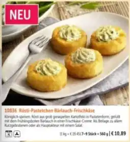 Bofrost Rösti-Pastetchen Bärlauch Frischkäse Angebot