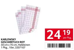 Transgourmet Karlowsky geschirrtuch rot Angebot