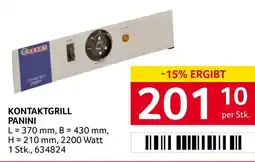 Transgourmet Kontaktgrill panini Angebot