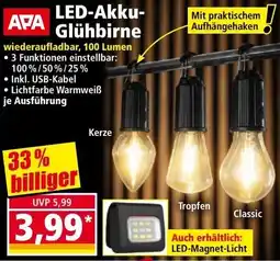 Norma LED-Akku- Glühbirne Angebot