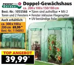 Norma Doppel Gewächshaus Angebot
