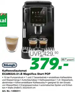 EP DeLonghi Kaffeevollautomat ECAM220.51.B Magnifica Start POP Angebot