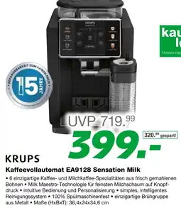 EP KRUPS Kaffeevollautomat EA9128 Sensation Milk Angebot