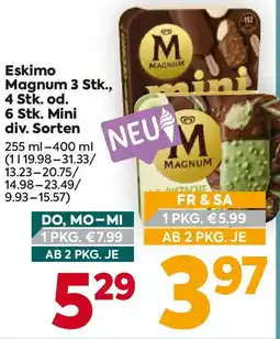 Billa Eskimo Magnum Eis Angebot