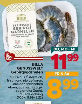 Billa Billa Genusswelt Steirische Gebirgsgarnelen Angebot