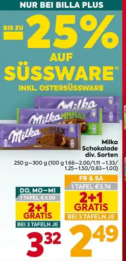 Billa Milka Schokolade Angebot