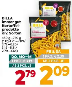Billa Billa immer gut Kartoffel- produkte Angebot