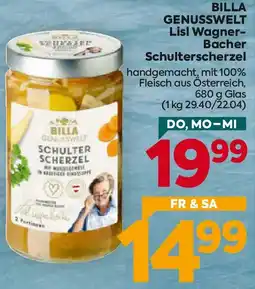 Billa Billa Genusswelt Lisl Wagner-Bacher Schulterscherzel Angebot