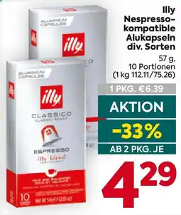 Billa Illy Nespresso-Kompatible Alukapseln Angebot
