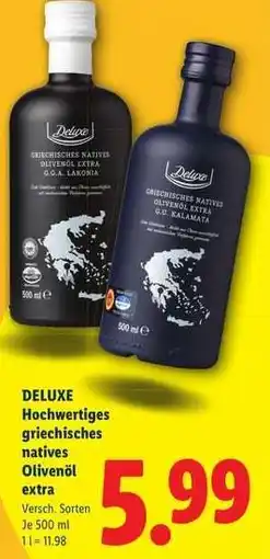 Lidl DELUXE Hochwertiges griechisches natives Olivenöl extra Angebot