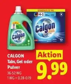 Lidl Calgon Tabs, Gel oder Pulver Angebot