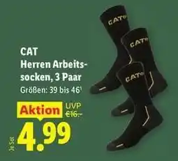 Lidl CAT Herren Arbeitssocken, 3 Paar Angebot
