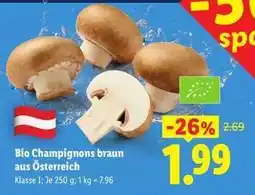 Lidl Bio Champignons braun aus Österreich Angebot