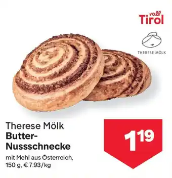 MPreis Butter Nussschnecke Angebot