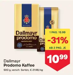 MPreis Prodomo Kaffee Angebot