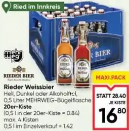 Maximarkt Rieder Weissbier Angebot