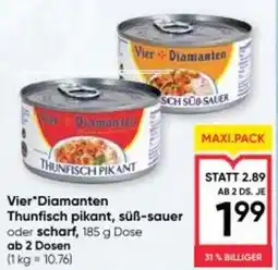 Maximarkt Vier Diamanten Thunfisch pikant süß sauer oder scharf Angebot