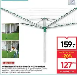 Maximarkt Wäscheschirm Linomatic 400 comfort Angebot