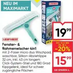 Maximarkt Fenster & Rahmenwischer 4in1 Angebot