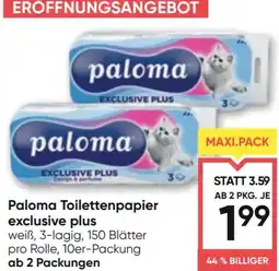 Maximarkt Paloma Toilettenpapier exclusive plus Angebot