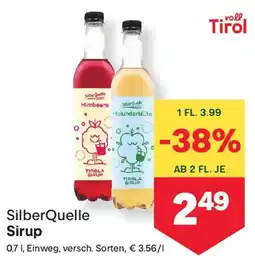MPreis SilberQuelle Sirup Angebot