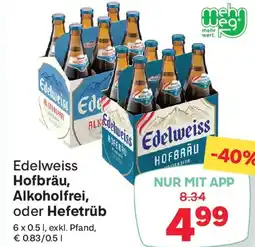 MPreis Edelweiss Hofbräu Alkoholfrei oder Hefetrüb Angebot
