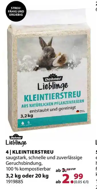 Dehner Dehner Lieblinge Kleintierstreu Angebot