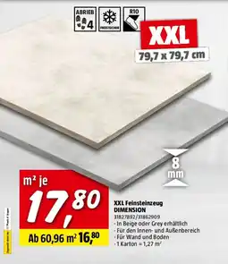Bauhaus Xxl feinsteinzeug dimension Angebot