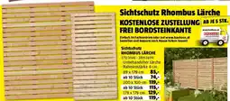 Bauhaus Sichtschutz Rhombus Lärche Angebot