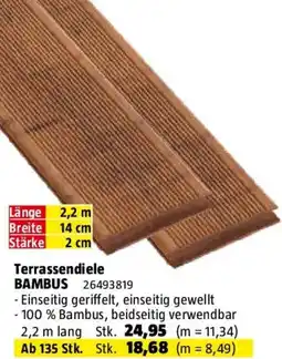 Bauhaus Terrassendiele BAMBUS Angebot