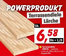 Bauhaus Terrassendiele LÄRCHE Angebot