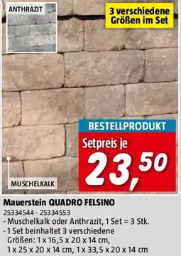 Bauhaus Mauerstein quadro felsino Angebot