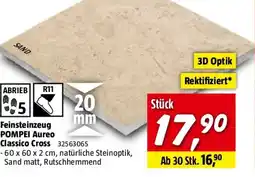 Bauhaus Feinsteinzeug POMPEI Aureo Classico Cross Angebot