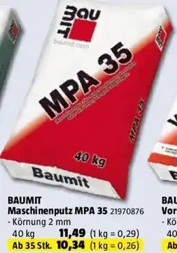 Bauhaus BAUMIT Maschinenputz MPA 35 Angebot