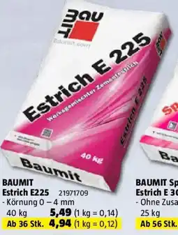 Bauhaus Baumit Estrich E225 Angebot