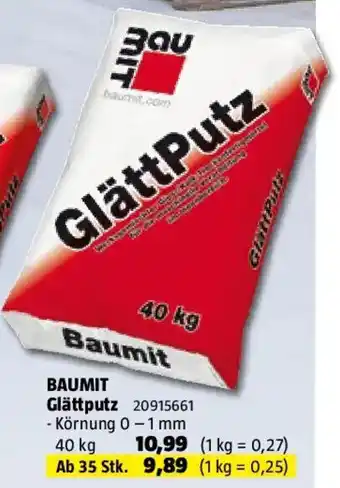 Bauhaus BAUMIT Glättputz Angebot