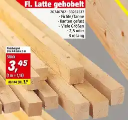 Bauhaus Fl. Latte gehobelt Angebot