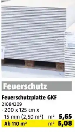 Bauhaus Feuerschutzplatte GKF Angebot