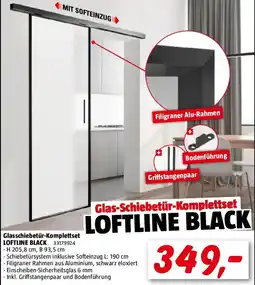Bauhaus Glasschiebetür-Komplettset LOFTLINE BLACK Angebot
