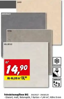 Bauhaus Feinsteinzeugfliese BIG Angebot