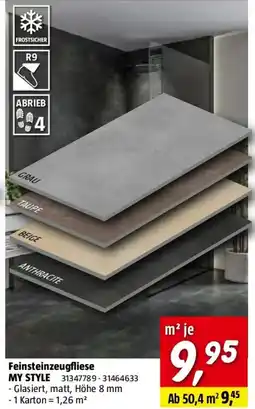 Bauhaus Feinsteinzeugfliese Angebot