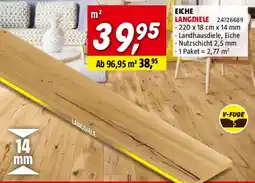Bauhaus Eiche langdiele Angebot