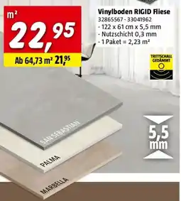 Bauhaus Vinylboden RIGID Fliese Angebot