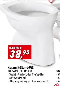 Bauhaus Keramik-Stand-WC Angebot