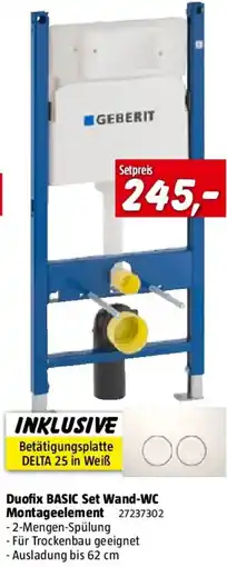 Bauhaus Duofix BASIC Set Wand-WC Montageelement Angebot