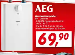 Bauhaus AEG Warmwasserspeicher Angebot