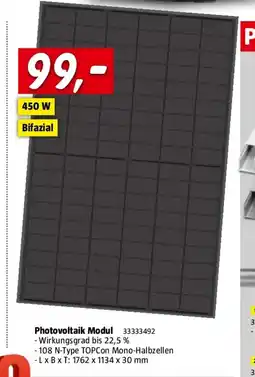 Bauhaus Photovoltaik Modul Angebot